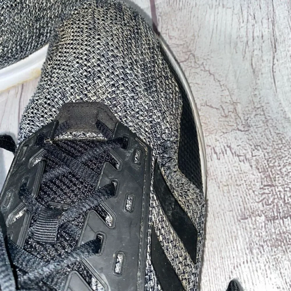 Adidas men 13 running shoe black and white